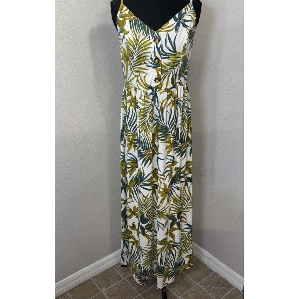 Love Squad Hawaiian Dress Women's XL‎ Multicolor Spaghetti Strap Beach Cruise